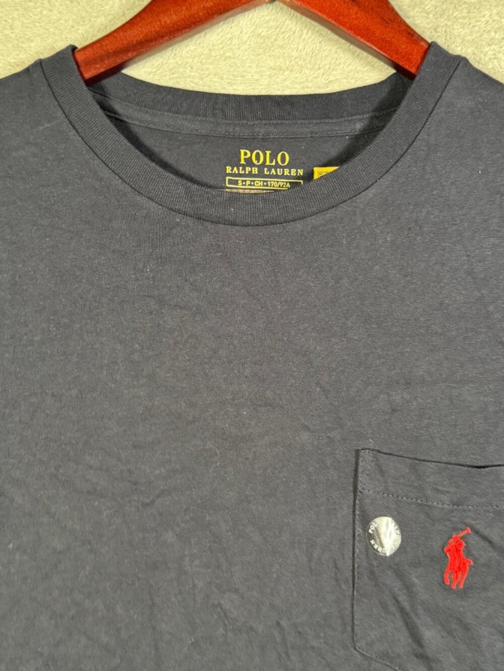 Polo Ralph Lauren Pocket T Shirt Mens S Blue Classic Fit Red Pony Tee $55